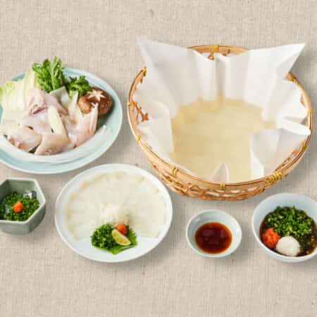 湯引き、てっさ、てっちり：3品セット｜守口でふぐ・鰻のデリバリーなら玄品