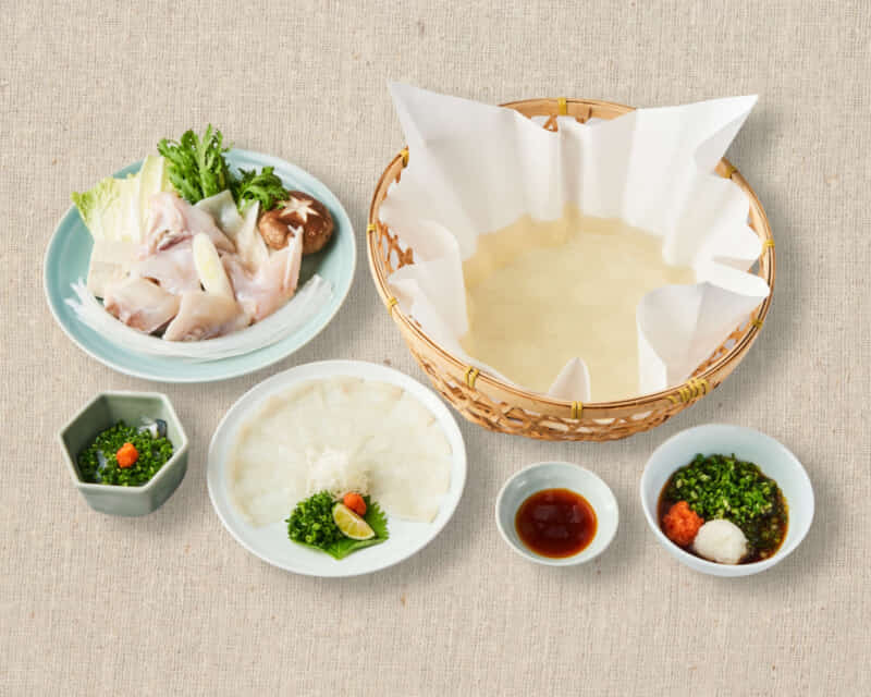 湯引き、てっさ、てっちり：3品セット｜守口でふぐ・鰻のデリバリーなら玄品